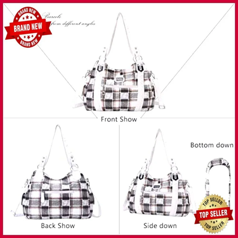 Soft PU Leather Hobo Shoulder Bag Crossbody Purse Tote for Women